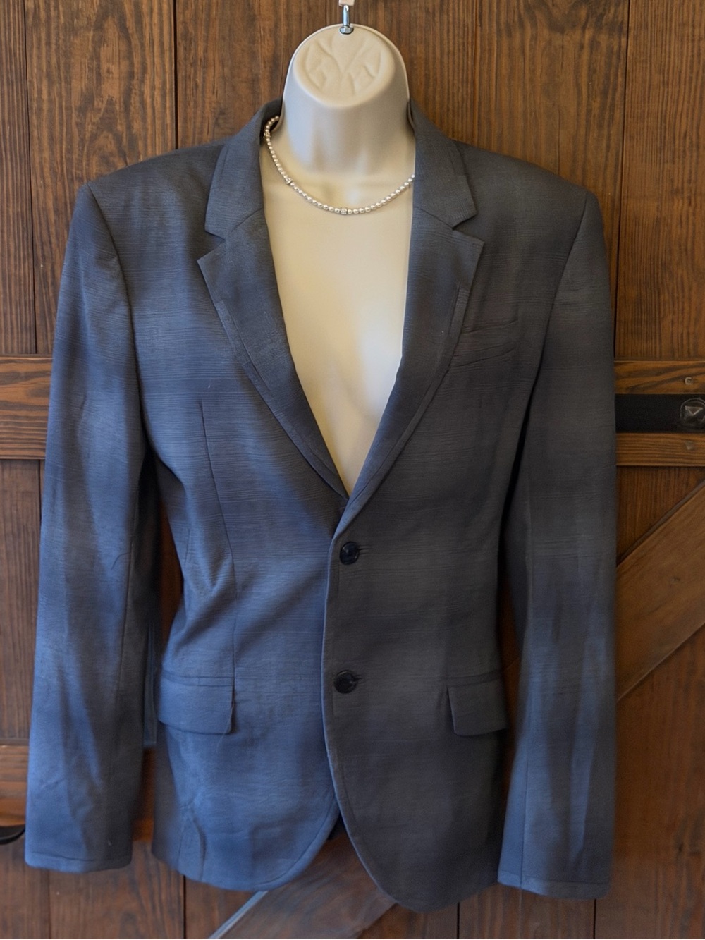 A/X Armani Exchange Men's Charcoal Gray Two-Button Sport Coat